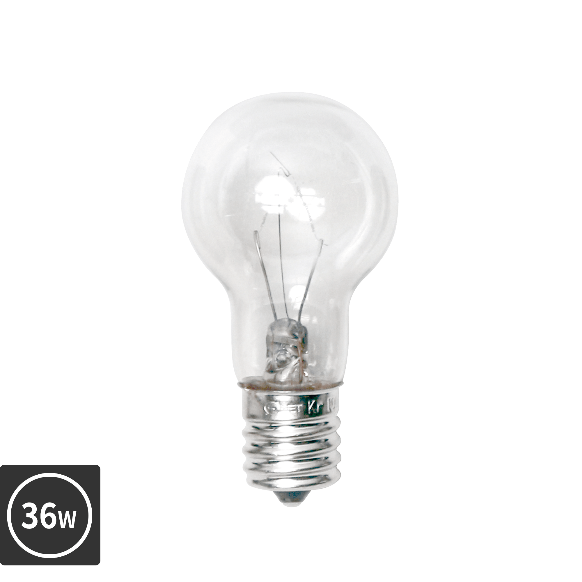 白熱ボール電球 白熱クリアクリプトン35(E17)36W
